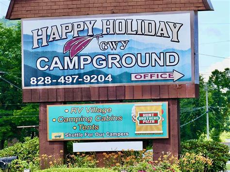 Happy holiday campground - Mar 12, 2013 · GPS Coordinates N35* 28.381 W 083*14.728. 828.497.9204. info@happyholidayrv.com. Happy Holiday Village a RV Park and RV Campground located in Cherokee, North Carolina. Call today for a North Carolina RV Park vacation at 877-782-2765. 